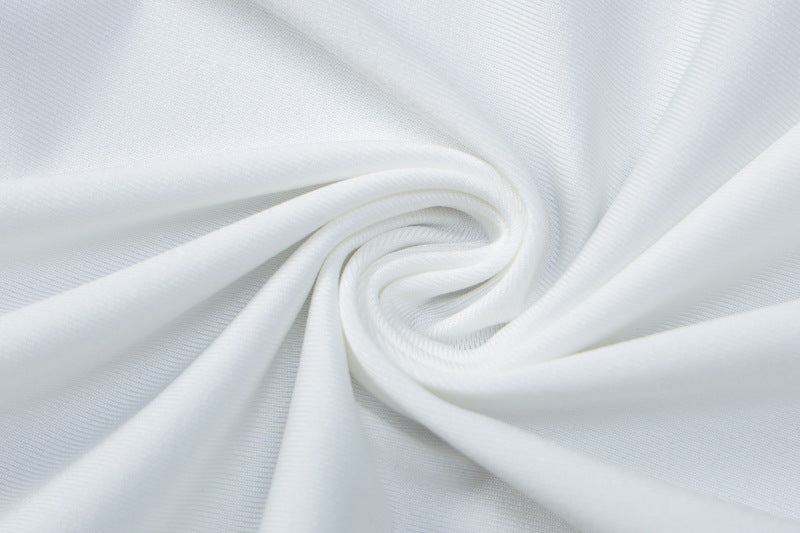 Women autumn sexy long-sleeved v-neck Top and high-waist slit Skirt two-piece set 17