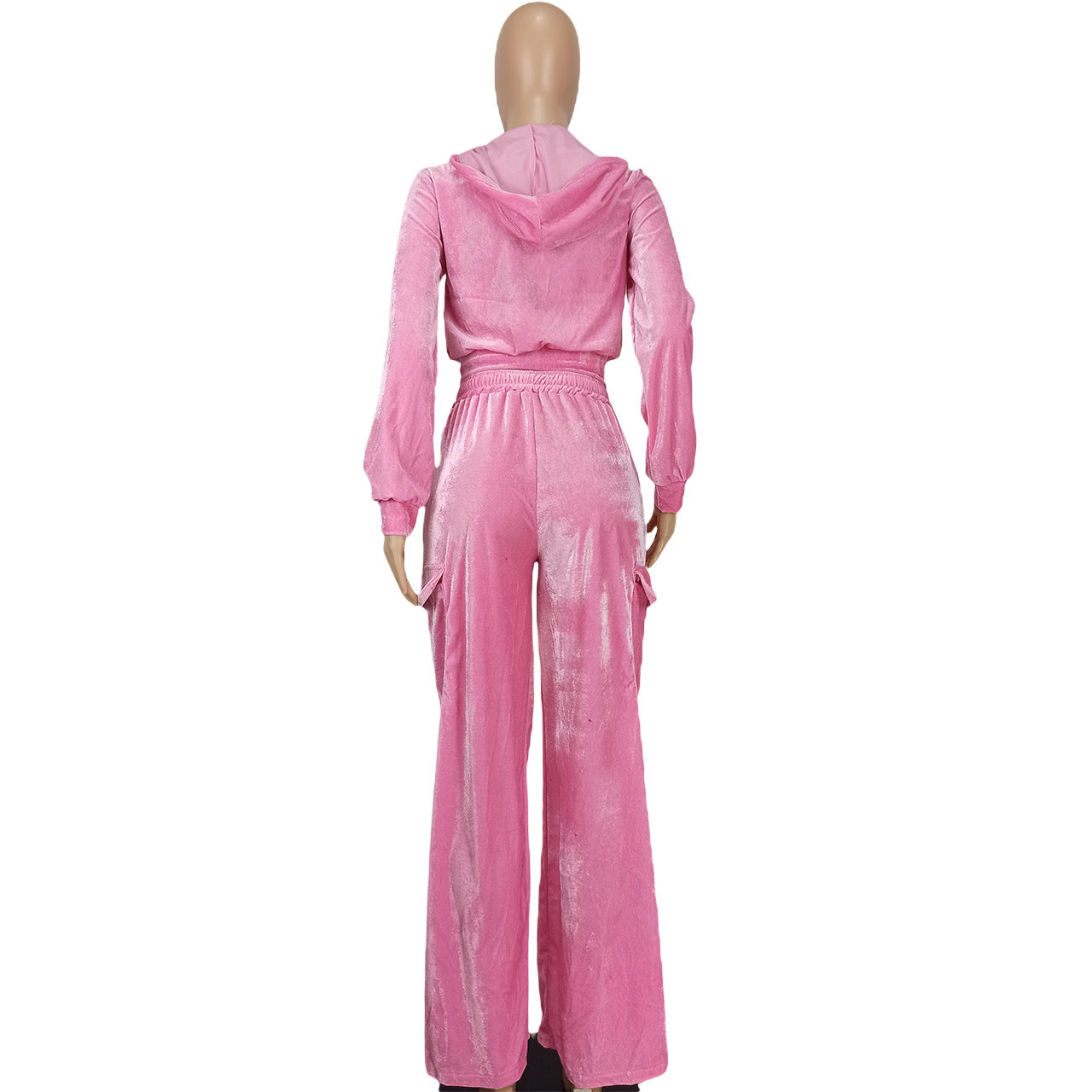 Women Velvet Hoodies and Pant Two-Piece Set 23