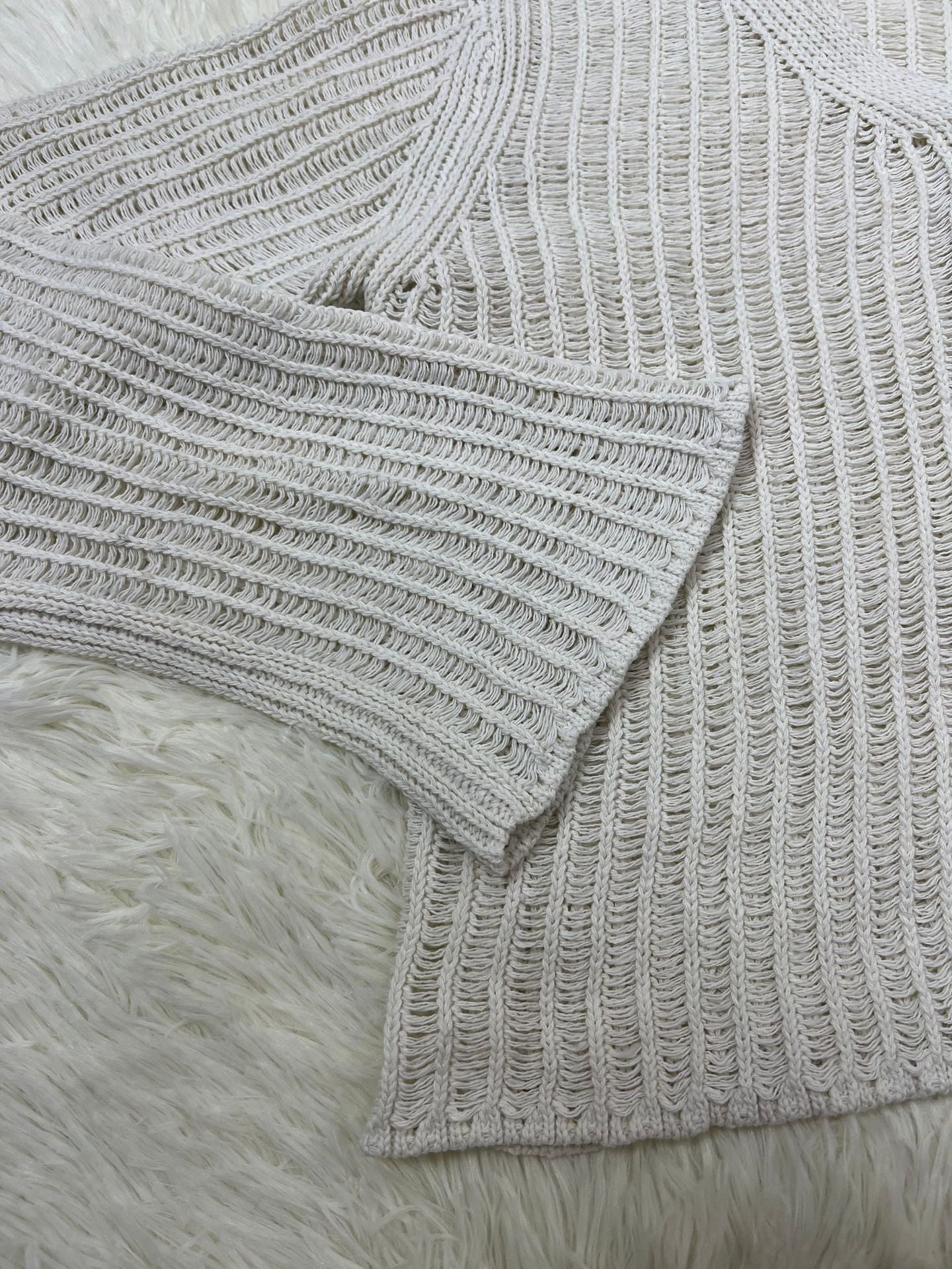 Women Casual Knitting Long Sleeve Top and Mini Skirt Two-piece Set 5