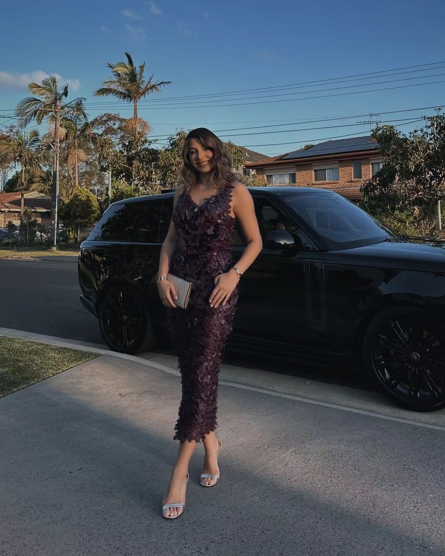 Fashion straps slim sequins Low Back long sexy cross 13