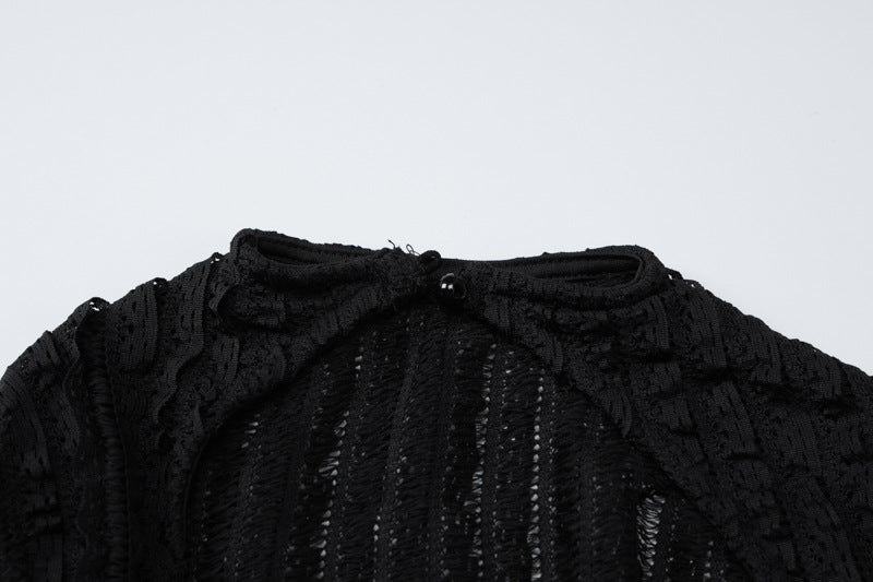 Sexy Hollow Low Back Sleeveless High Slit Bodycon Long Dress 12