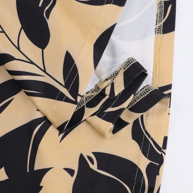 Women Printed Sexy Backless Strap Dress 20