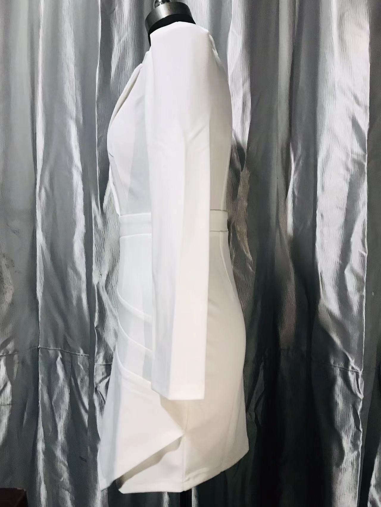 Turndown Collar Slim Professional Dress 10