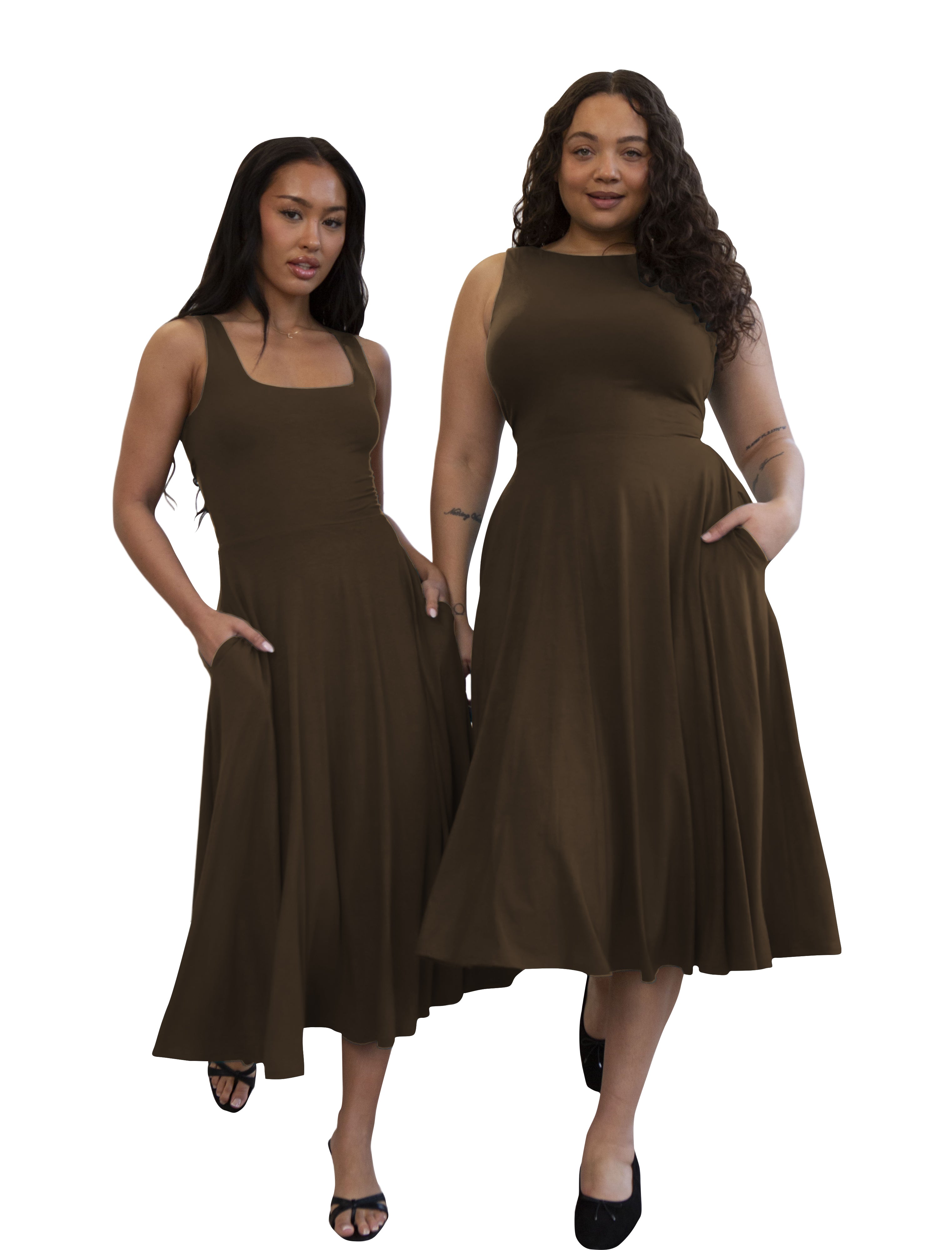 Women Solid Sleeveless Dress 20