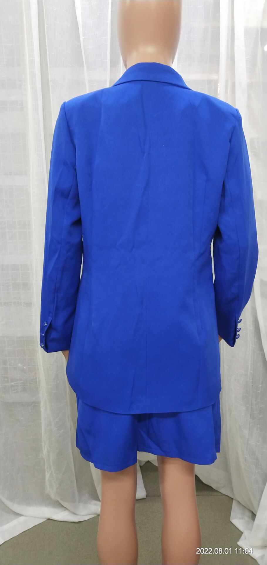 Solid Color Suit Blazer Coat Skirt Two Piece 40