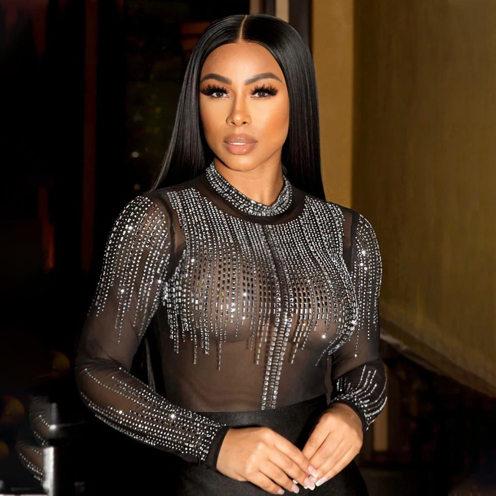 Women Round Neck Beaded Jumpsuit 4