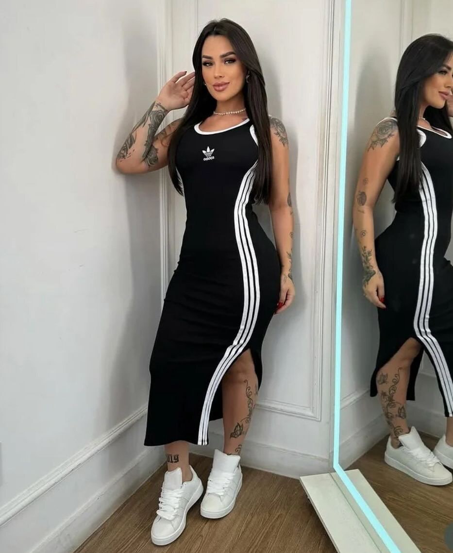 Women summer embroidered slit knitting dress 7