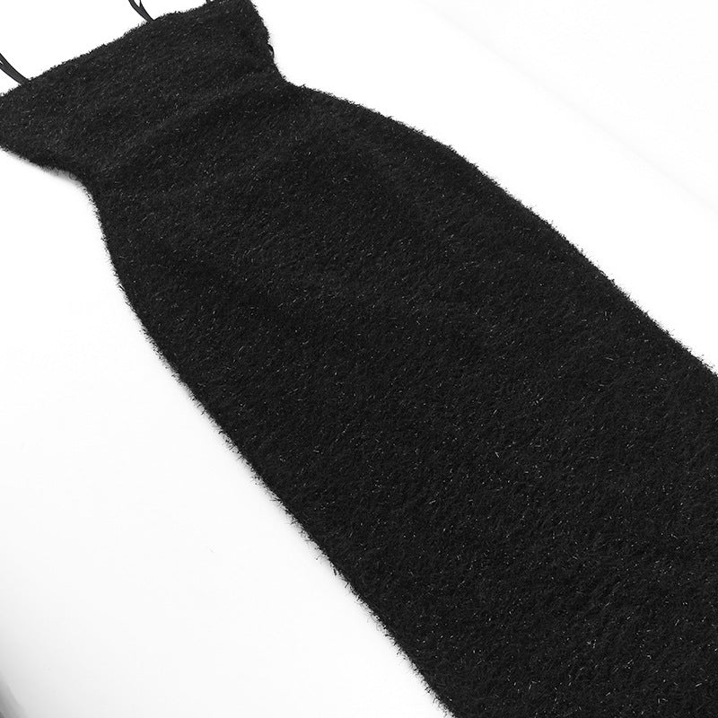 Summer Straps Sexy Low Back Glitter Hollow Long Dress For Women 14