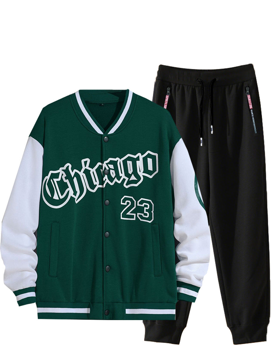 Men's fall American casual baseball jacket 16