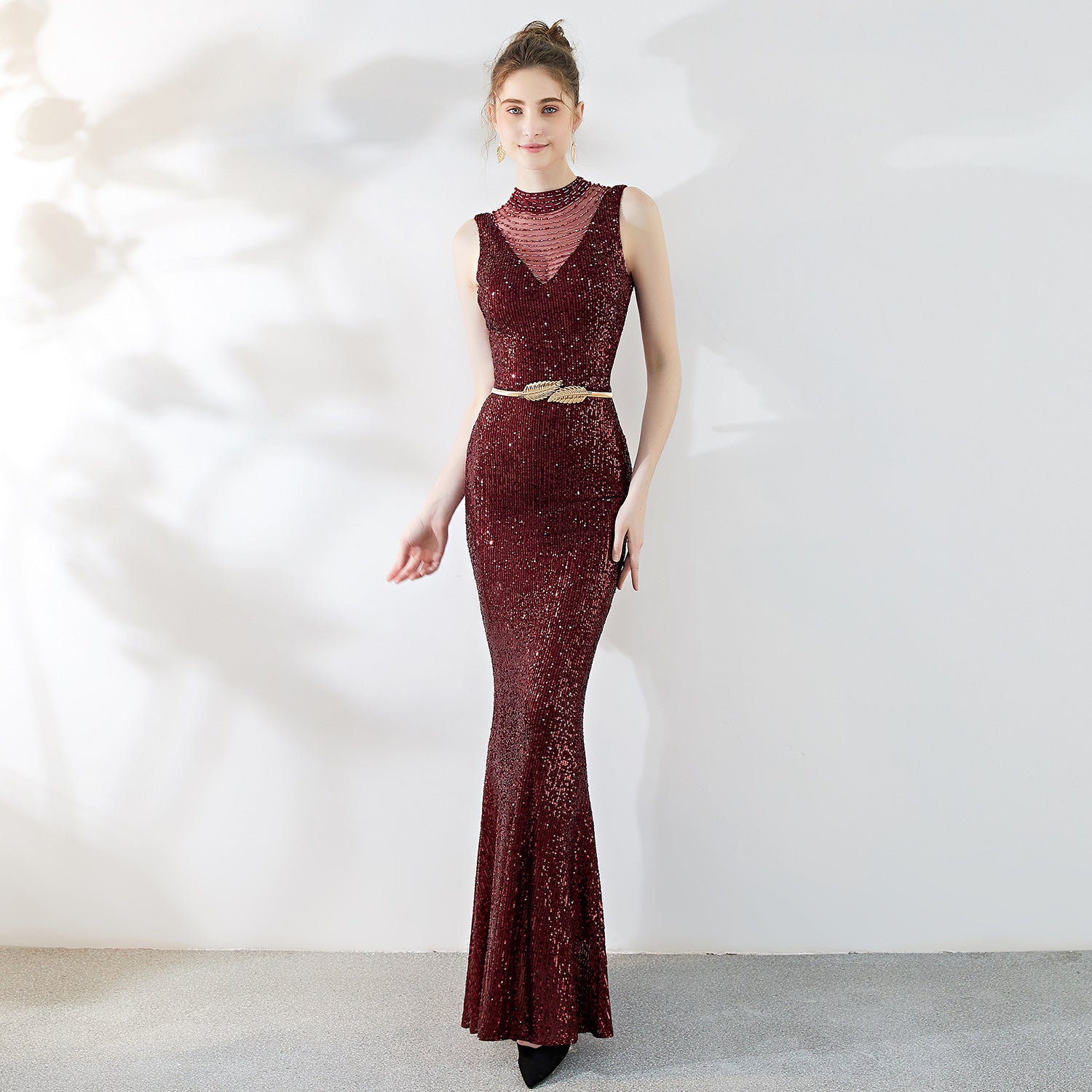 Evening Dress Formal Party Slim Fit Mermaid Annual Meeting Dress 5