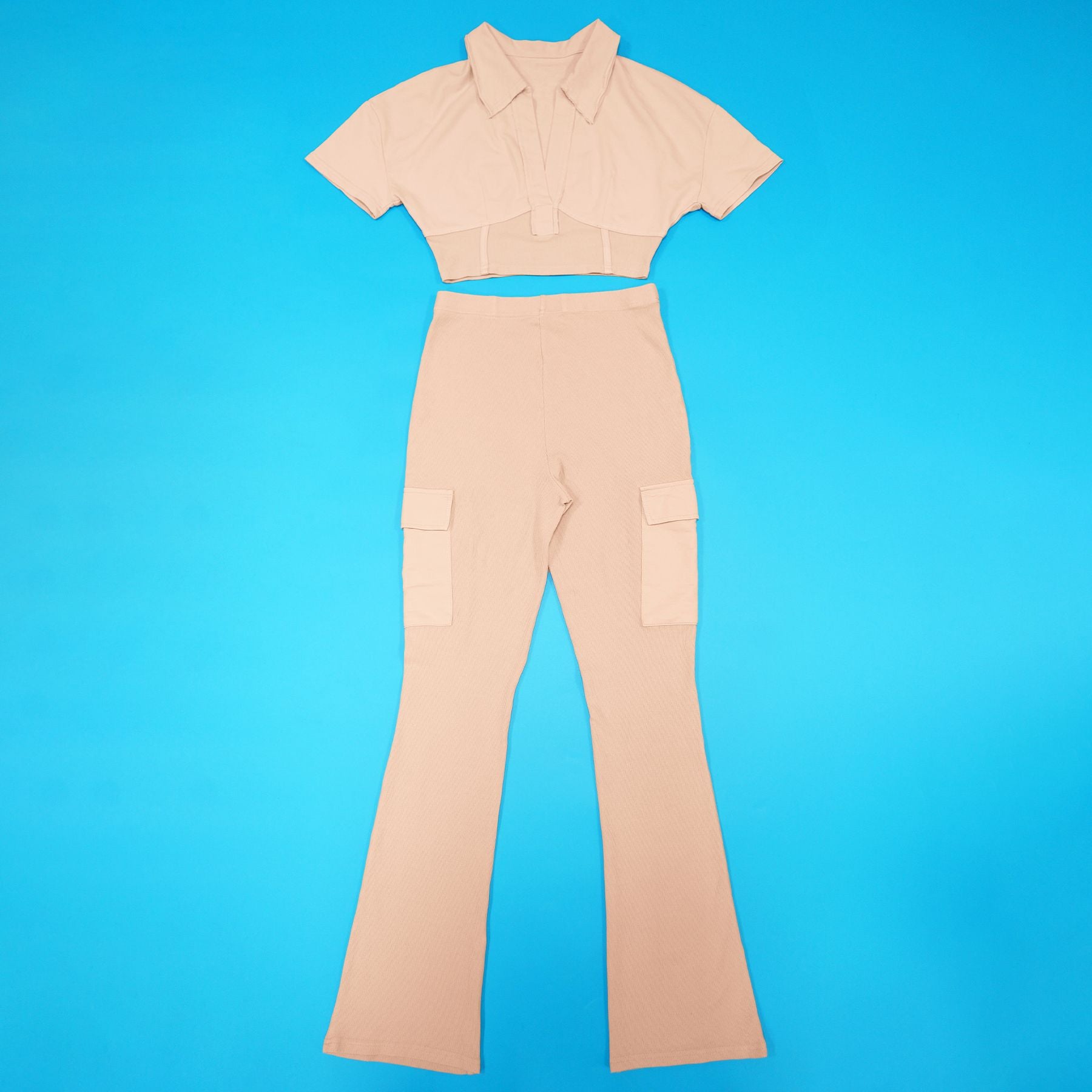 Women Sport Short-Sleeved Top and Pant Two-Piece Set 38