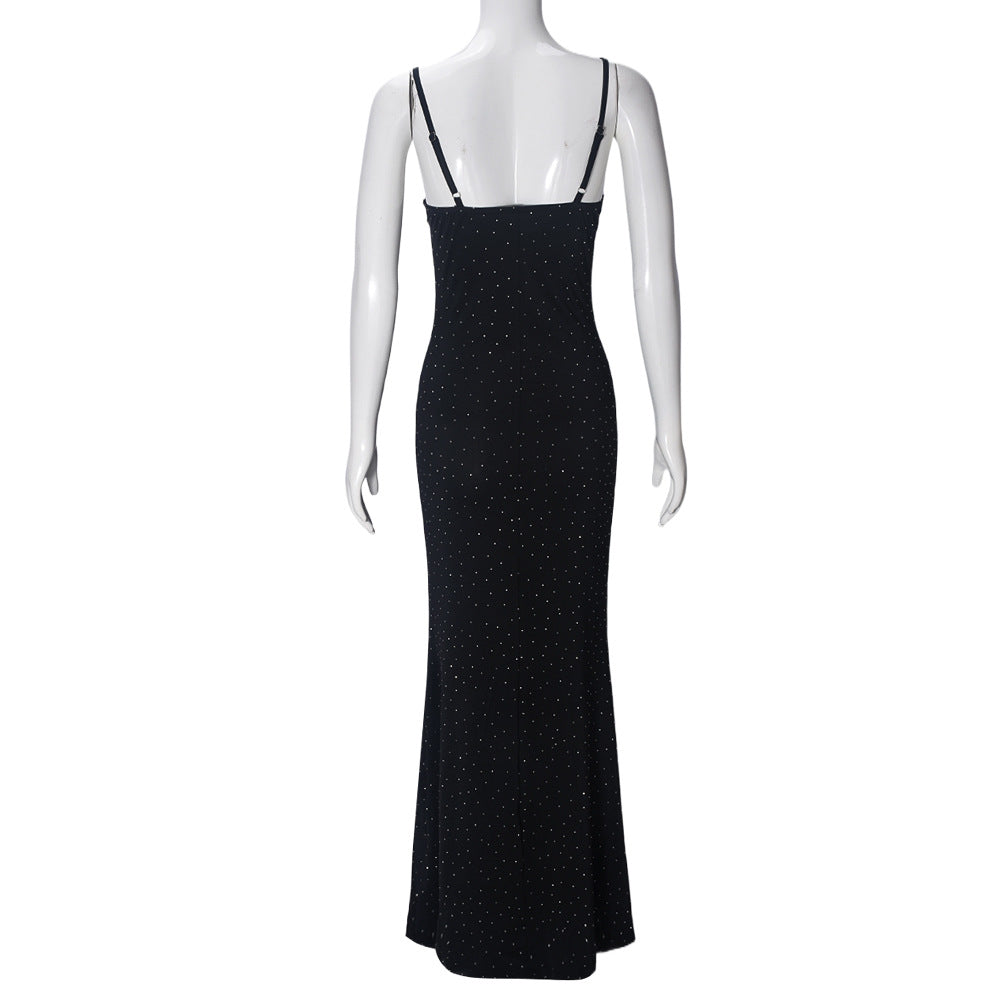 Summer Slimming Low Back Beaded Strap Dress for Women 6