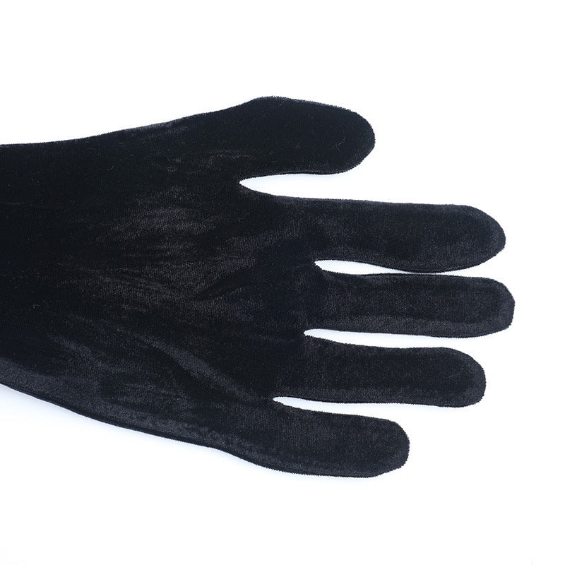 Women lace velvet autumn sexy suspender dress 15