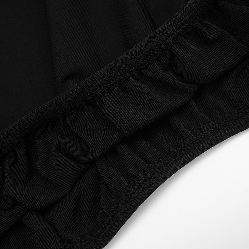 Women Off-Shoulder Bell Bottom Long-Sleeved Top and Skirt Two-Piece Set 52