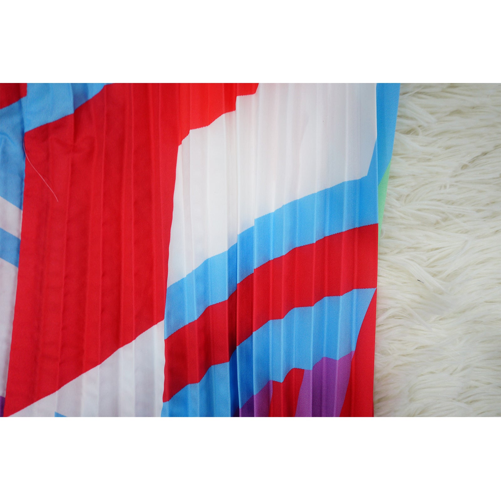 Women Halter Neck Backless Pleated Print Sleeveless Dress 20