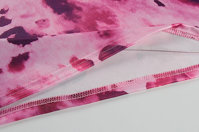 Women's Summer Printed Sexy Straps Low-Back Slim-Waist Bodycon Dress 11