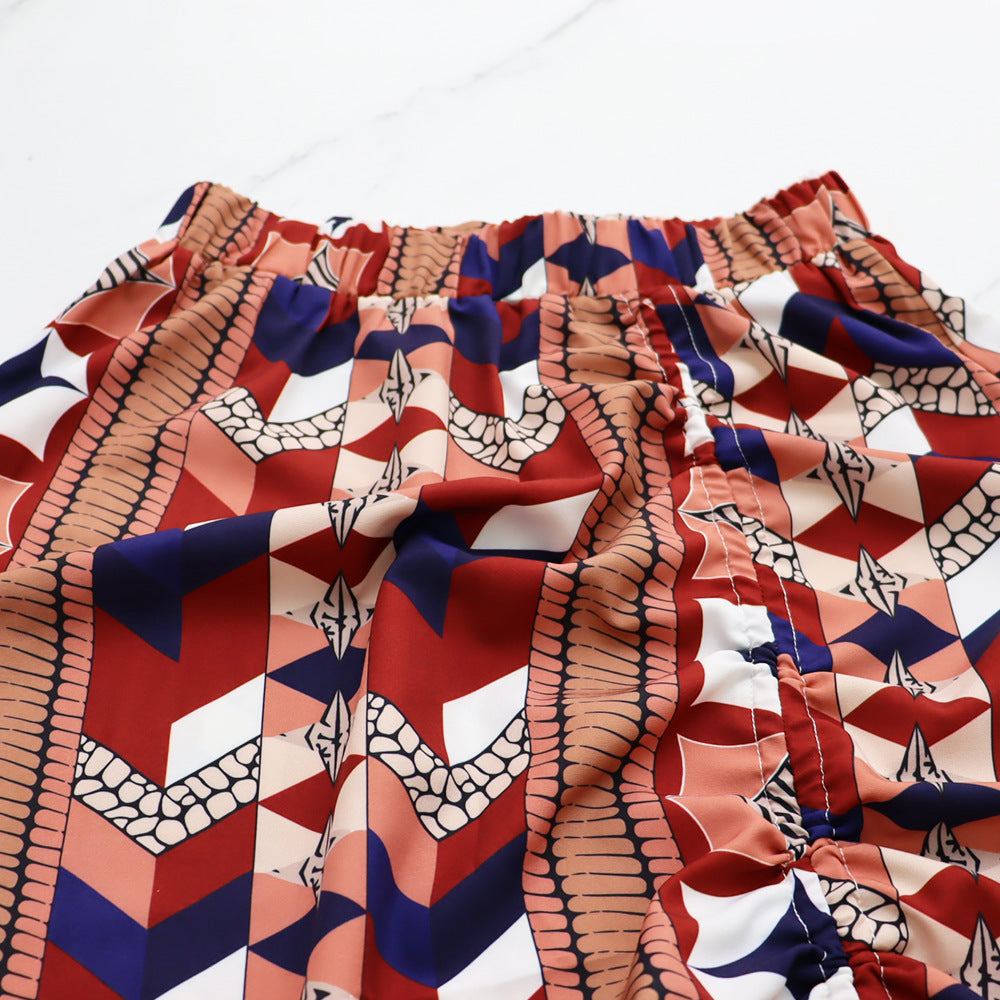 Women Casual printed shirt and skirt two-piece set 13