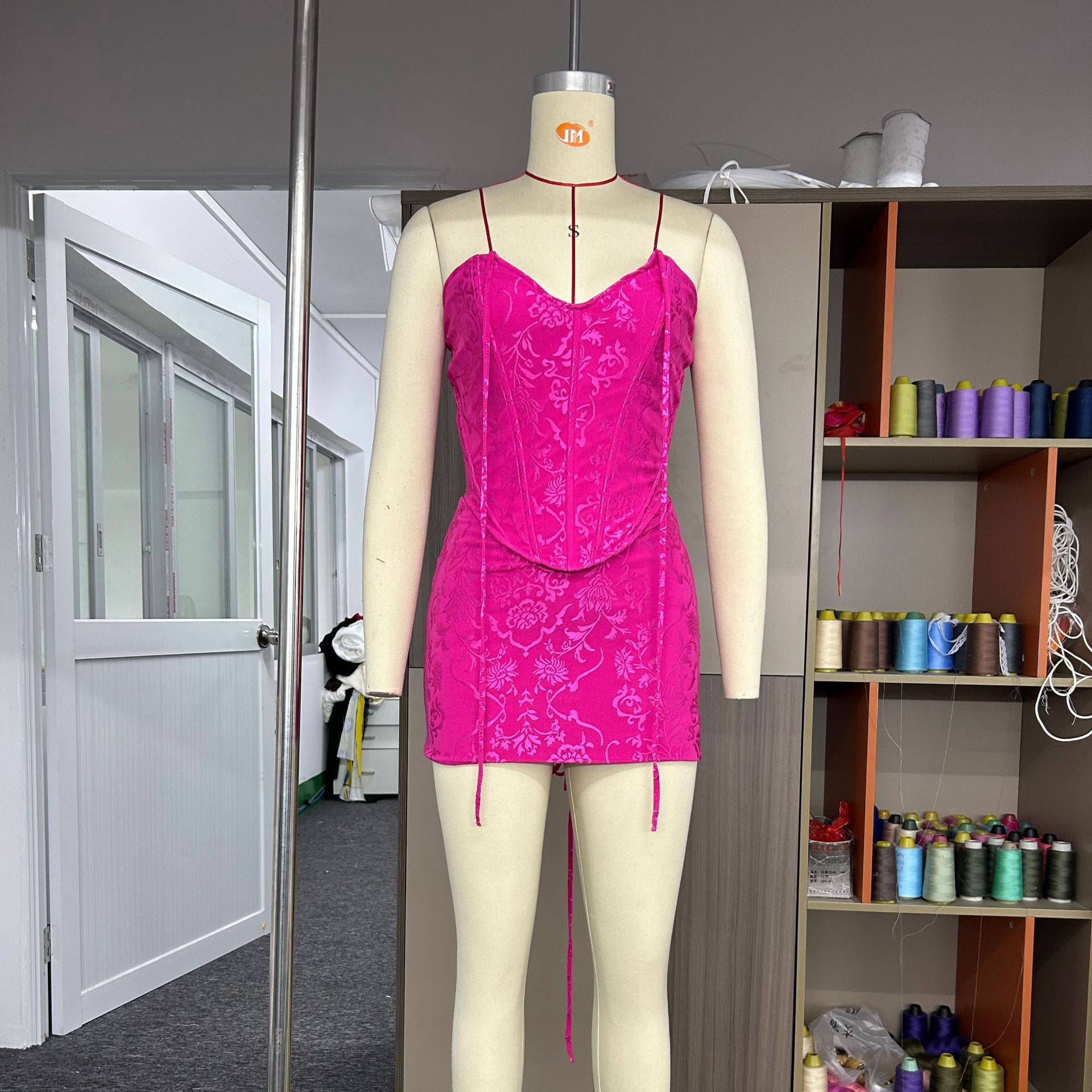 Women sexy irregular Halter Neck Top and Skirt two-piece set 13