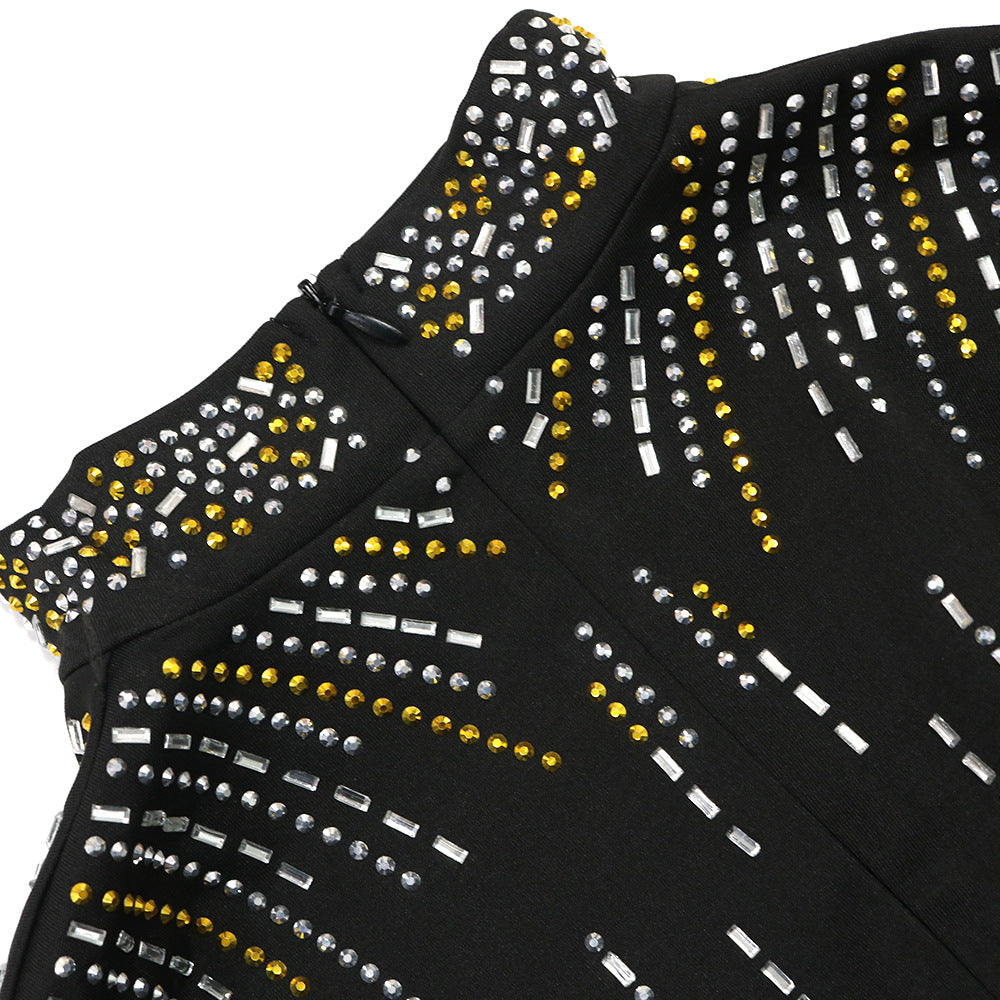 Women Beaded Patchwork Beaded Dress 7