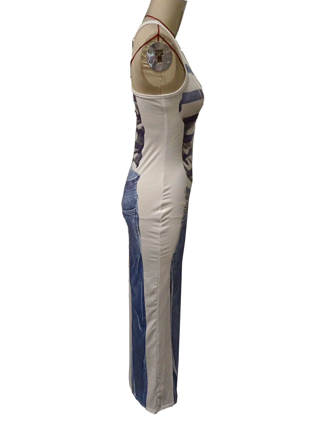 Women's Printed Sleeveless Tight Fitting Dress 9