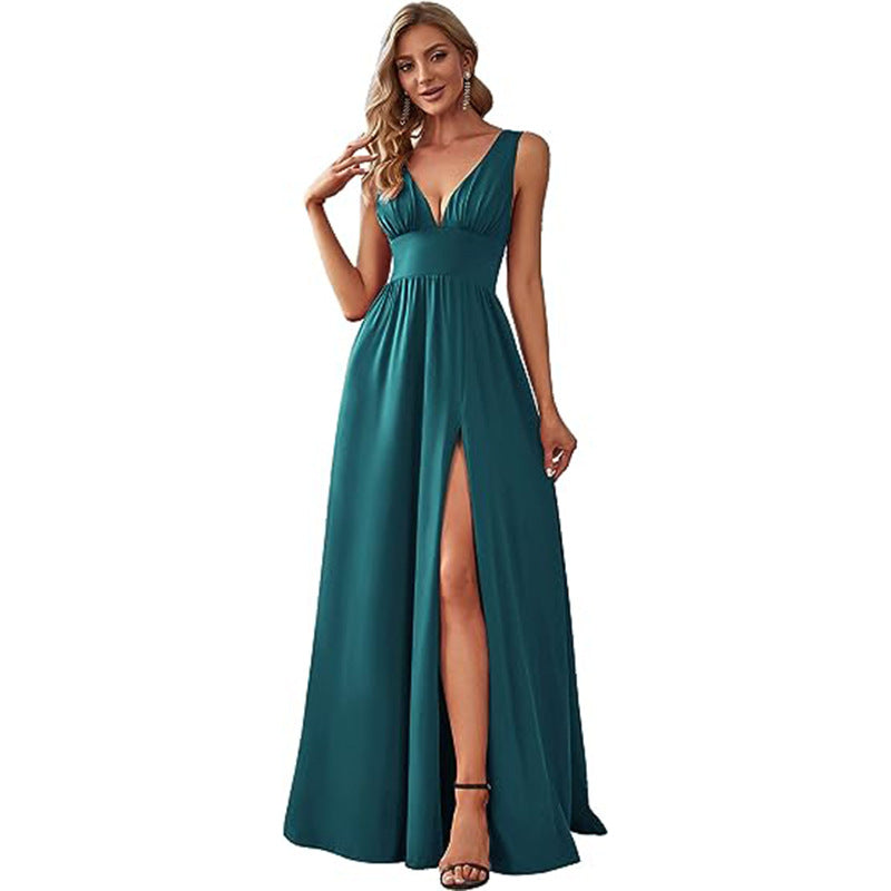 Women Sexy V Neck Party Maxi Evening Dress（Processing time need 3-6 days） 5