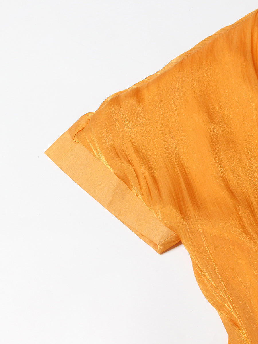 Summer Round Neck Ruffle Tie-Waist Party Cocktail Dress 17