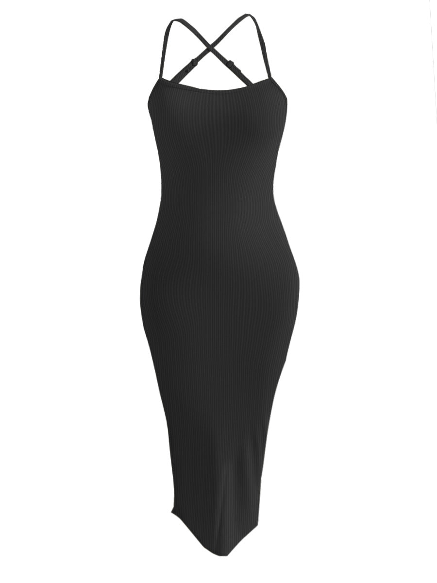 Women Sexy Strapless Solid Bodycon Maxi Dress 4