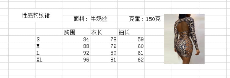 Women Spring Printed Sexy O-Neck Long Sleeve Leopard Print Lace Up Mini Sheath Club Dress 5