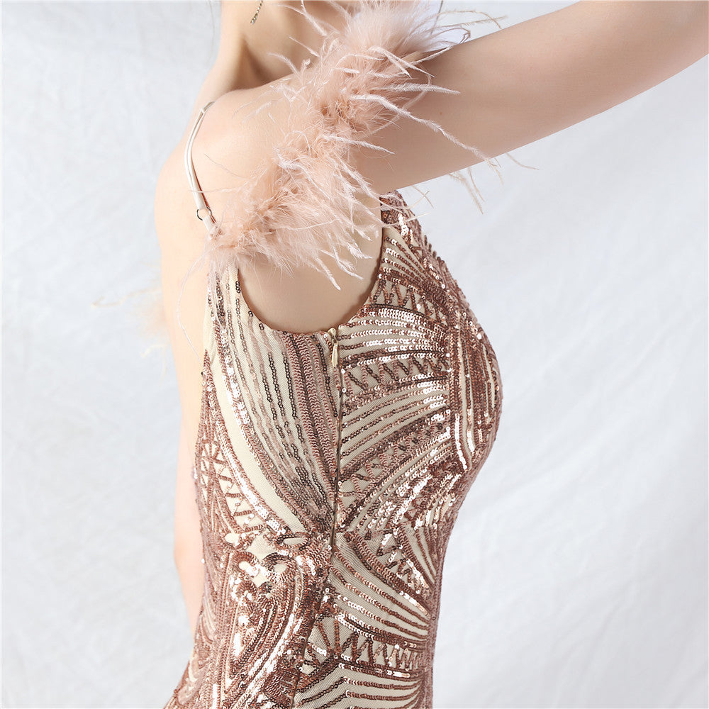 Elegant Luxury Sequins Evening Dress 36