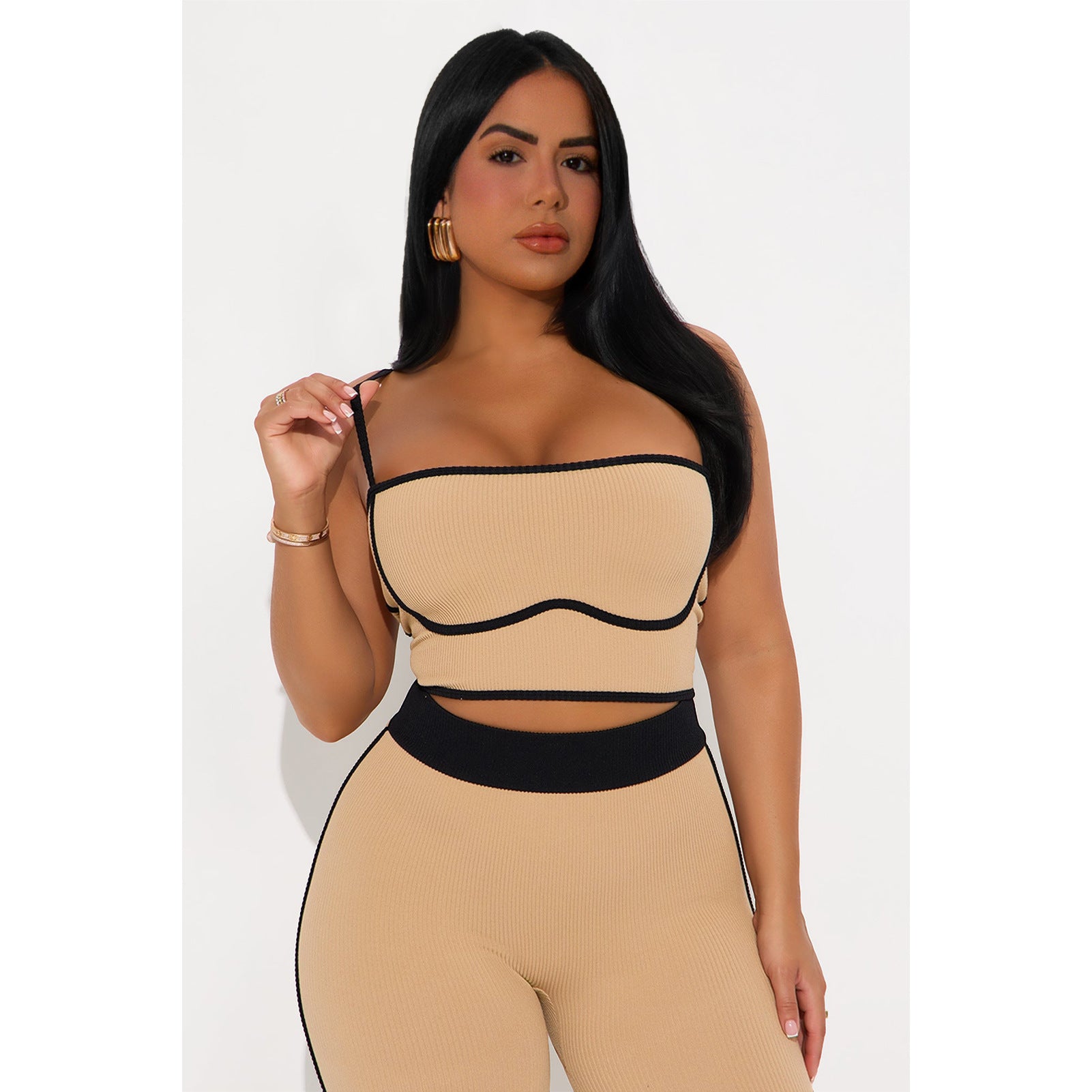Women Sports Suspender Top and Pants Two-Piece Set 24