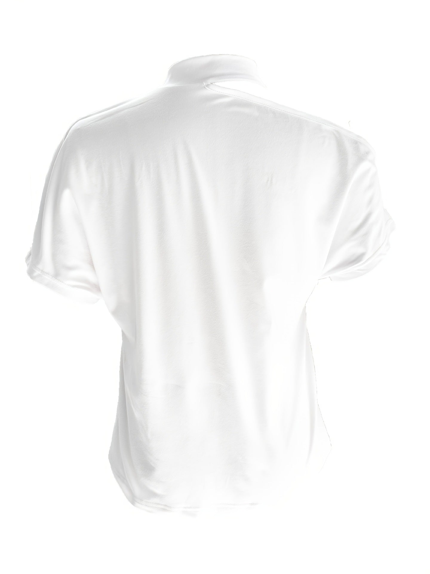 Women Printed Short Sleeve High Neck T-Shirt Off Shoulder Sexy Top 11