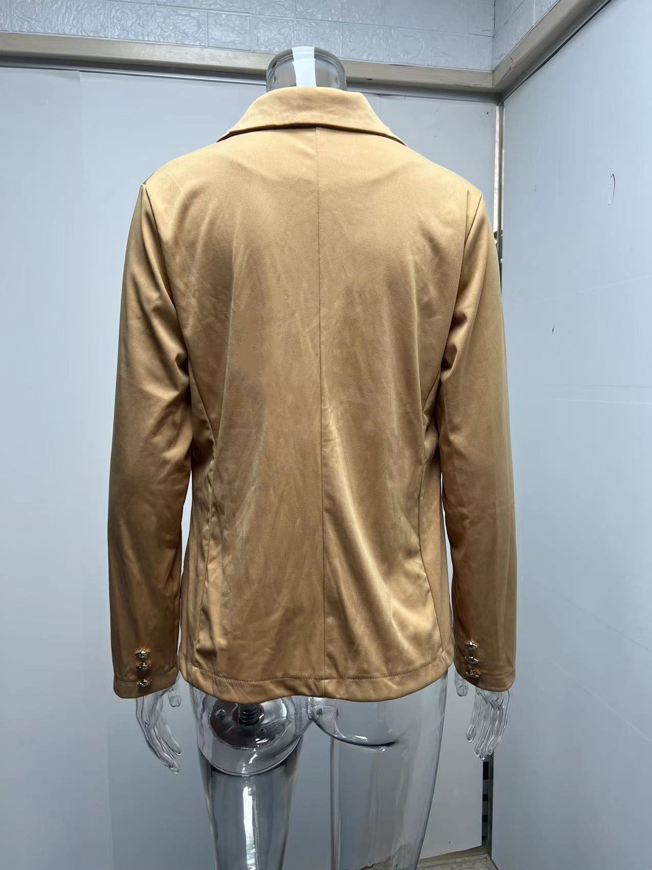 Women Long Sleeve Buttons Blazer 32