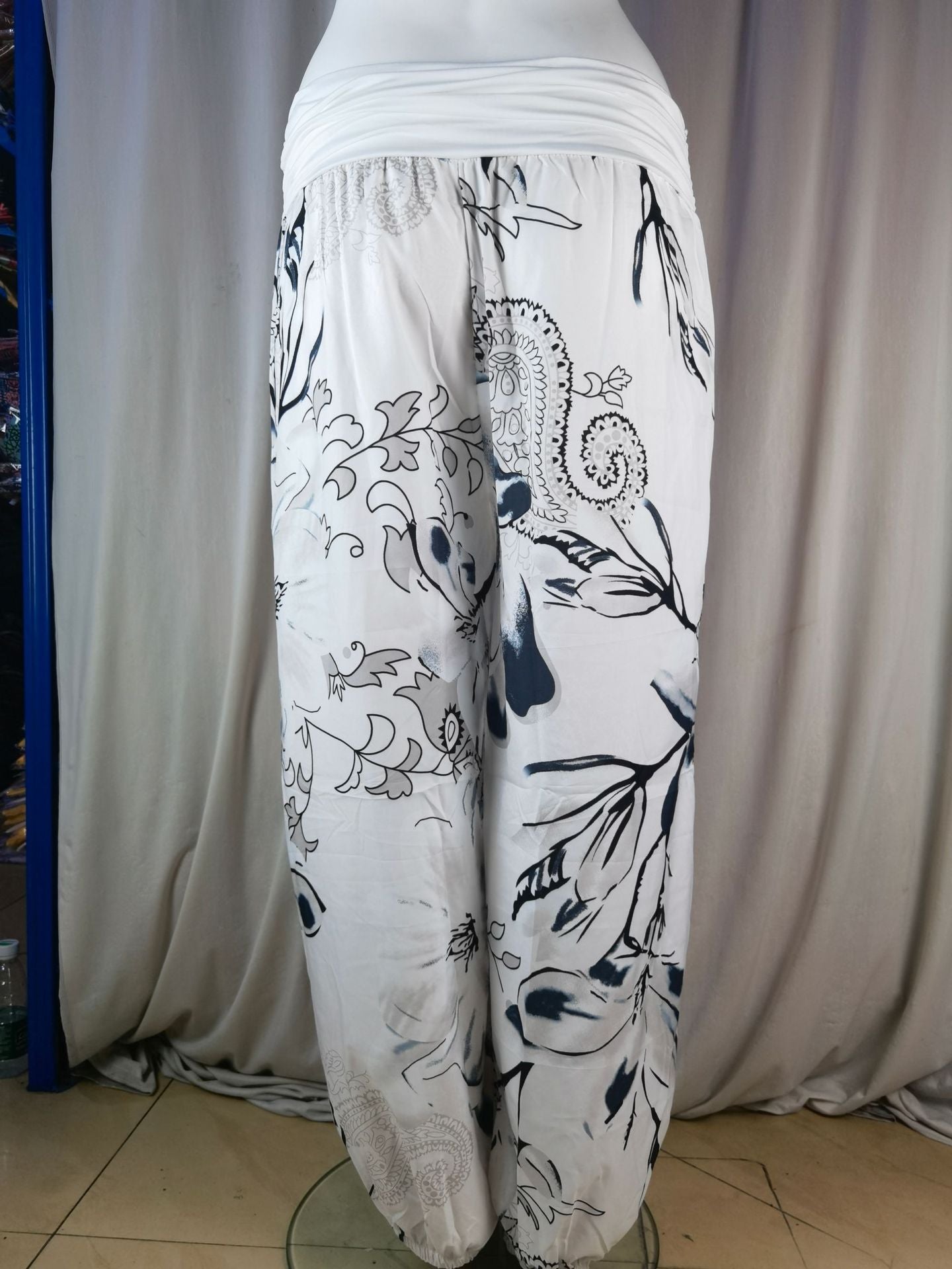 Women Printed Casual Wide-Leg Pants 74