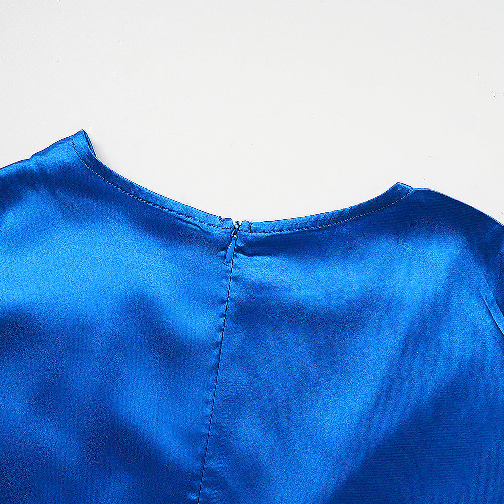 Plus Size African Elegant Solid Dress 21