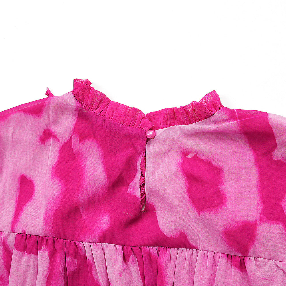 Plus Size African Women Chiffon Print Dress 18