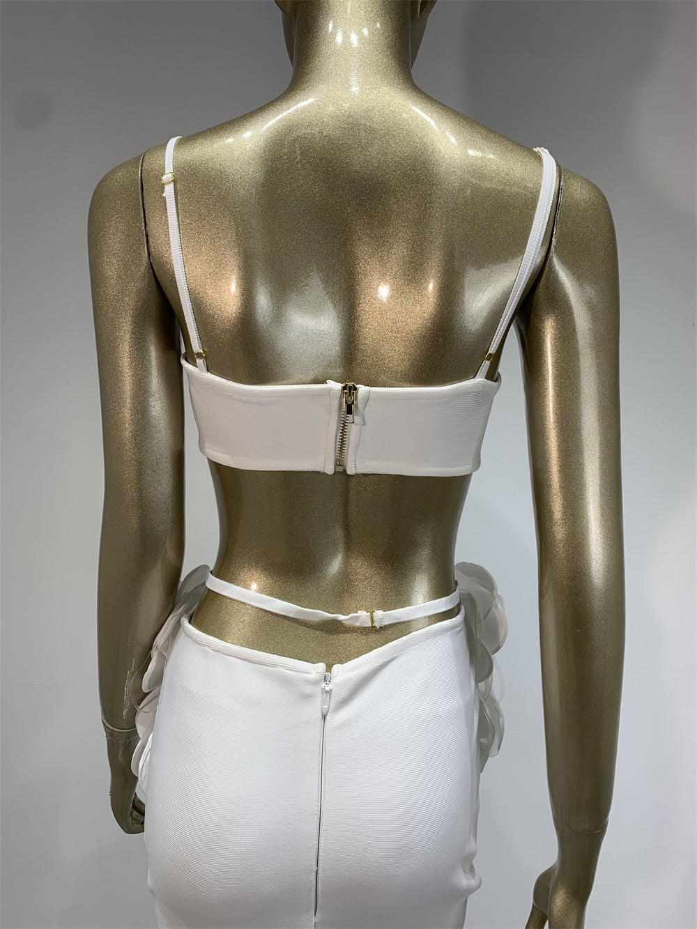 Floral Bustier Top & Long Skirt Beach Party Outfit 34