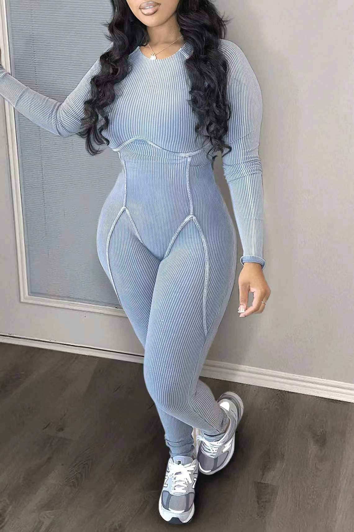Women Long Sleeve Casual Jumpsuit 4