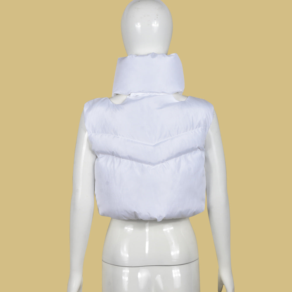 Women winter hollow irregular sleeveless vest 4