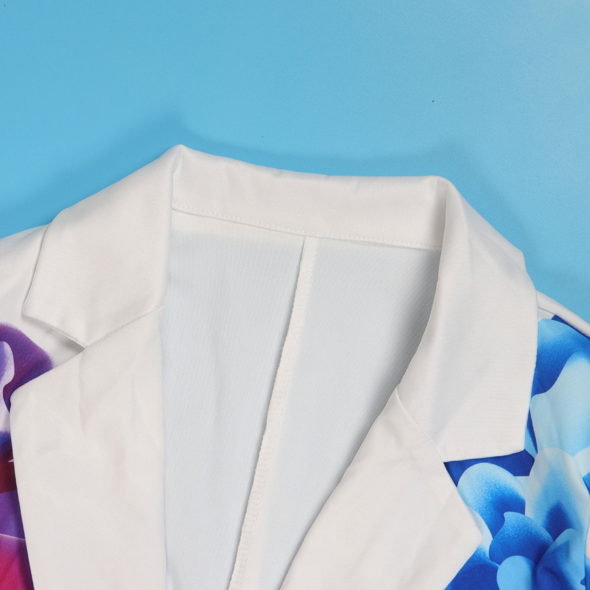 Sexy Plus size suit printed blazer shorts set 30