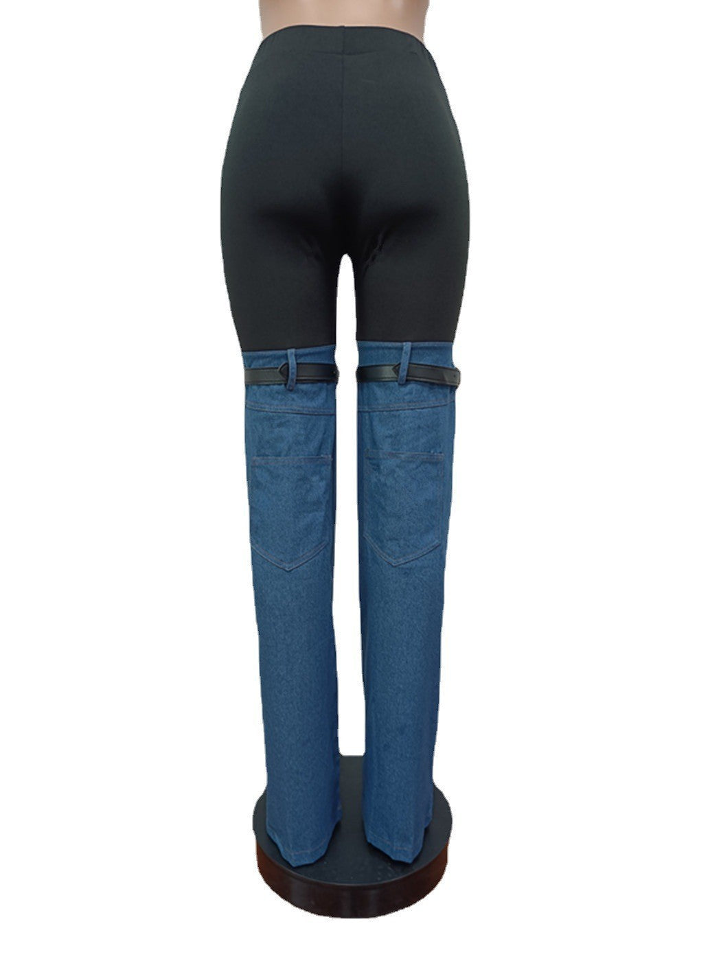 Women Stretch Denim Bell Bottom Pants 11