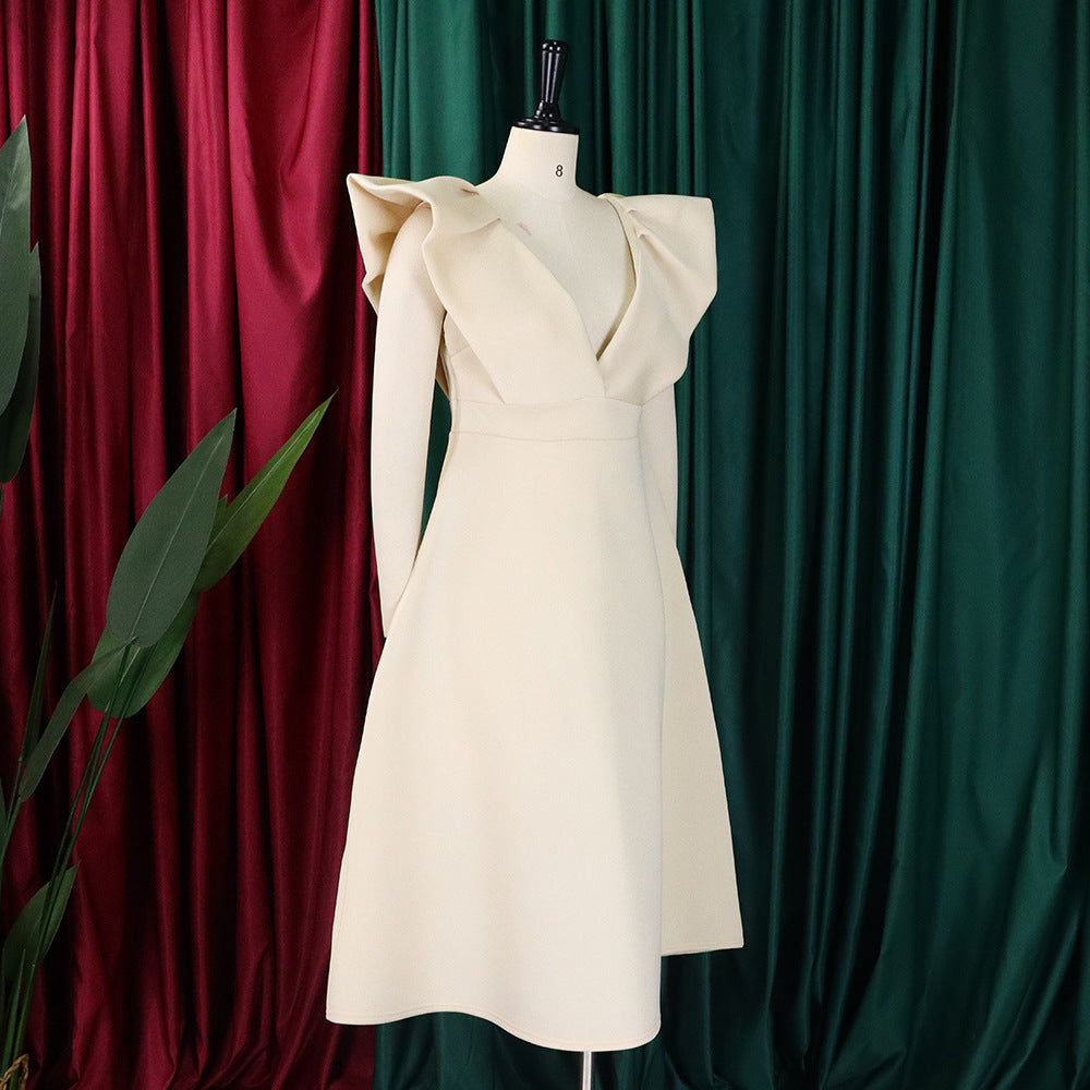 Women's Deep V Neck Sexy Swing Formal Party Dress 18