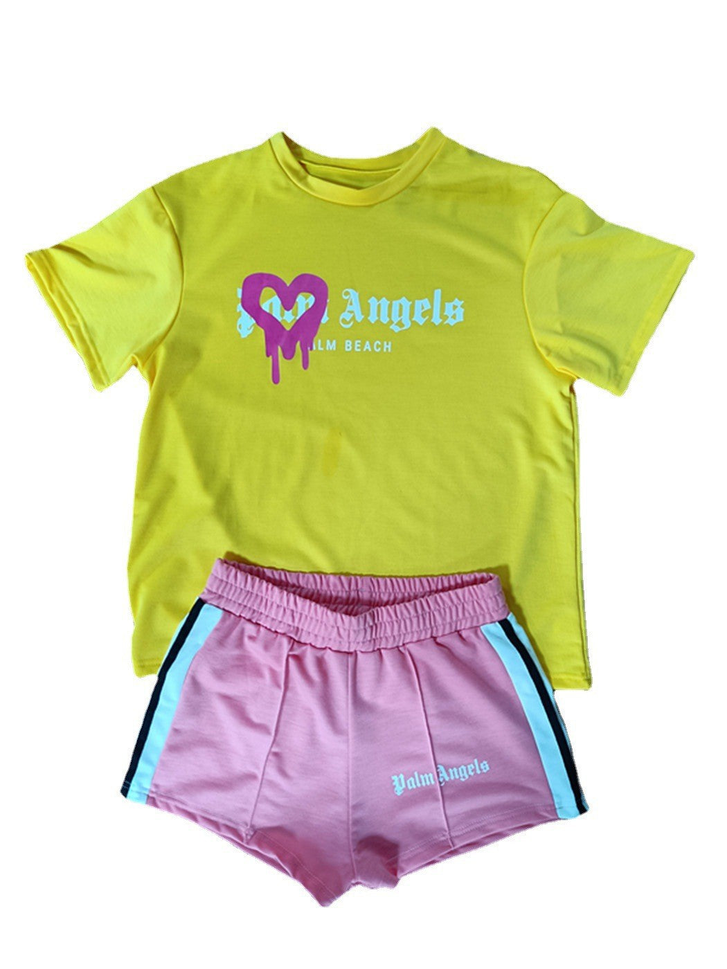 Summer Style Casual Printed Sports Two Piece Shorts Set 13