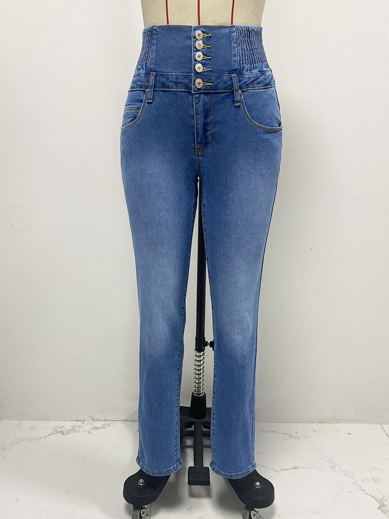 Women Stretchy Denim Pants 11