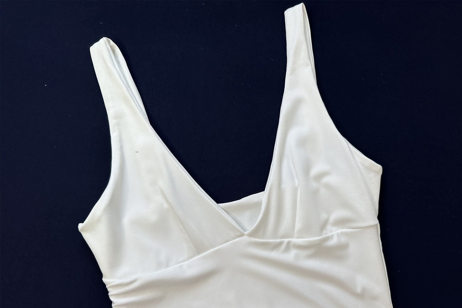 Women's sexy high slit deep V neck slim chic strap dress 10