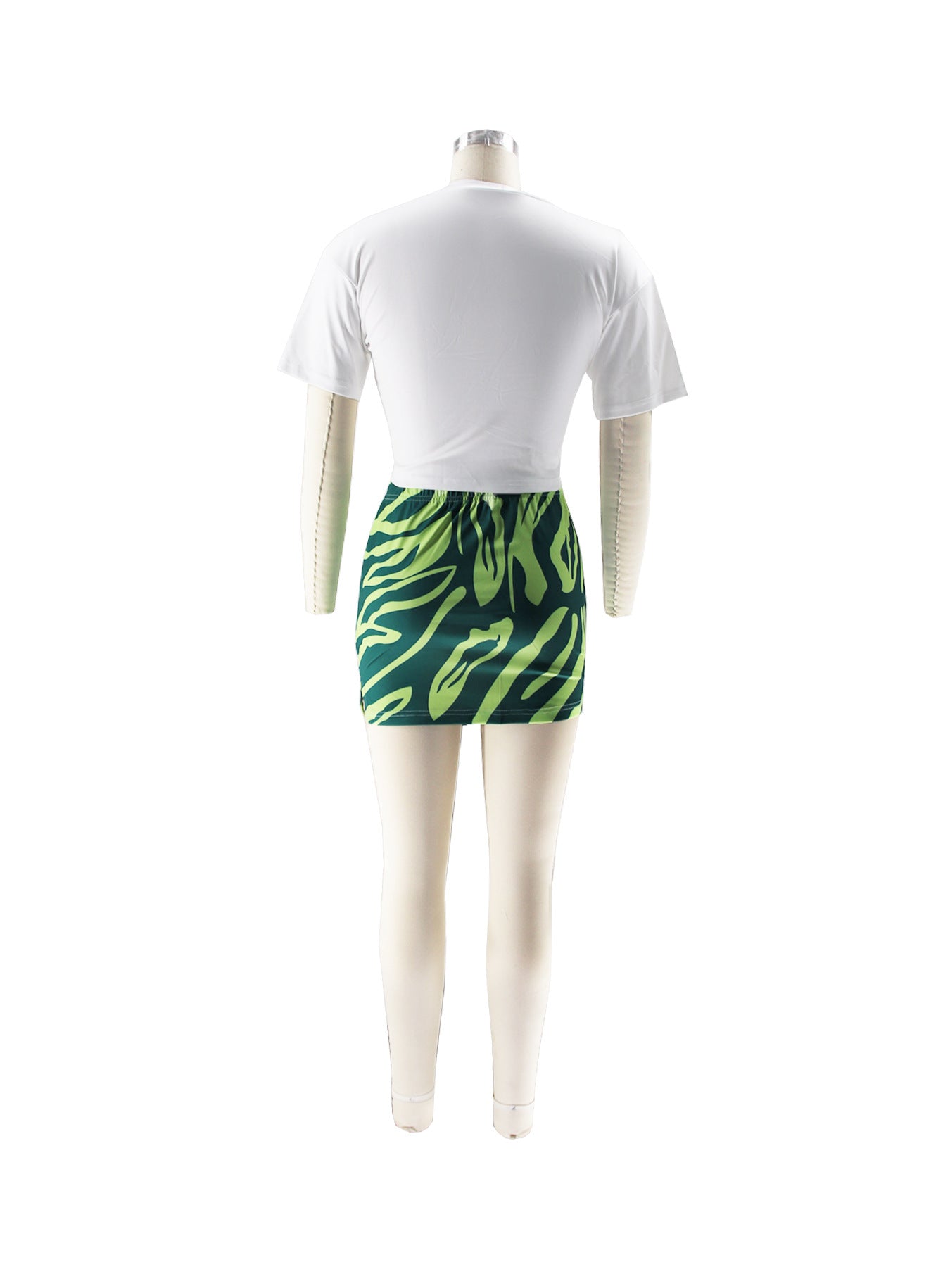 Women's Trendy Print Short-Sleeve T-shirt Shorts Two-Piece Set 17