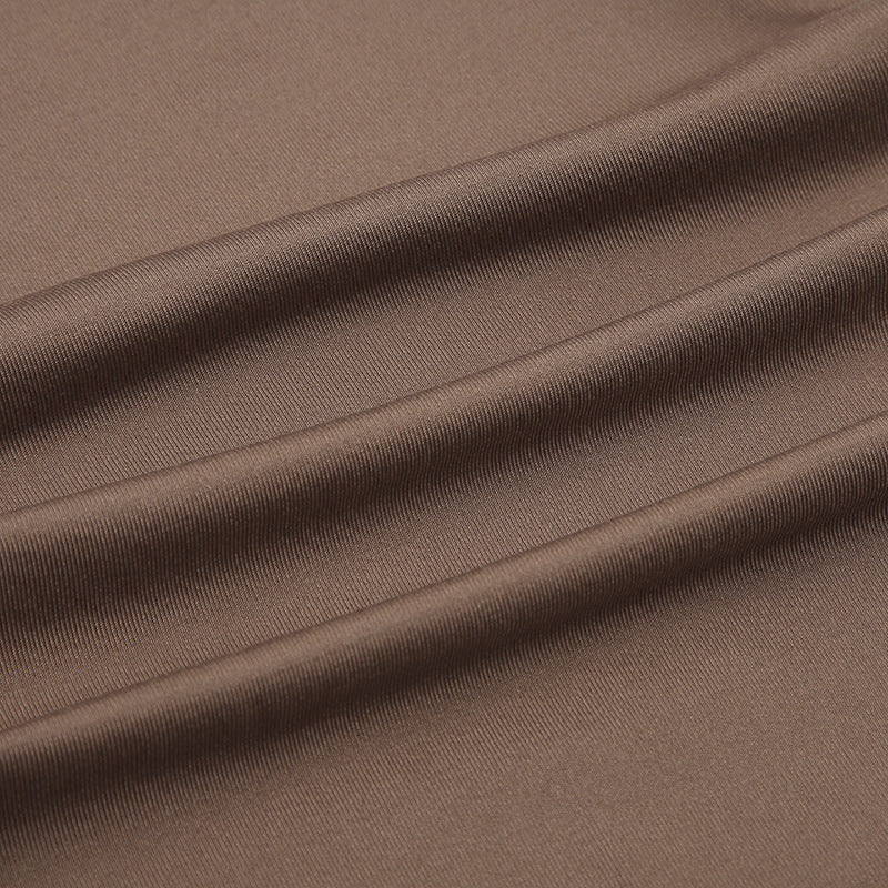 Autumn Fashion Casual Women's Solid Color Ruffled Ribbon Knitting Slim Flared Trousers 17