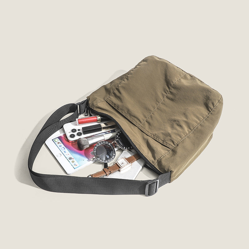 Lightweight Nylon Cloth Tote Bag Large Capacity Shoulder Crossbody Bag 8