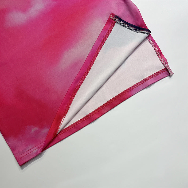 Women's Round Neck Long Sleeve Printed Chic Elegant Bodycon Dress 14