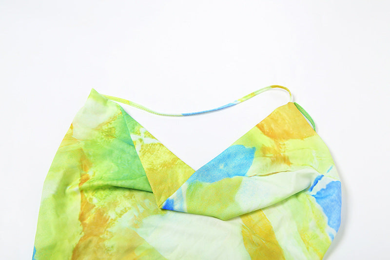 Women summer Style sexy sleeveless Halter Neck Backless Slit Dress 10