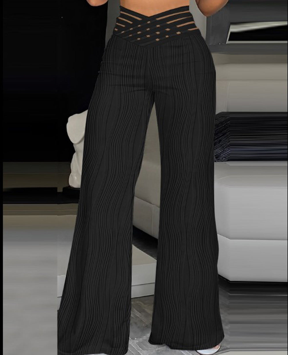 Women high waist wide leg Pant 7